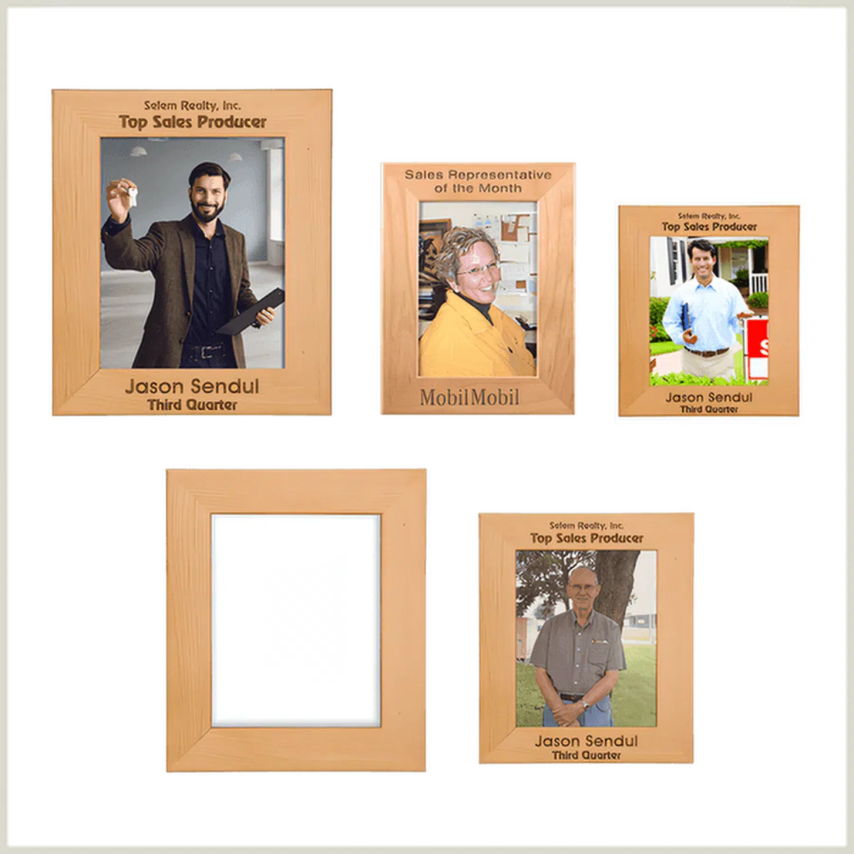 Genuine Red Alder Photo Frame (Various Sizes) - LightForce Laser Engraving, LLC