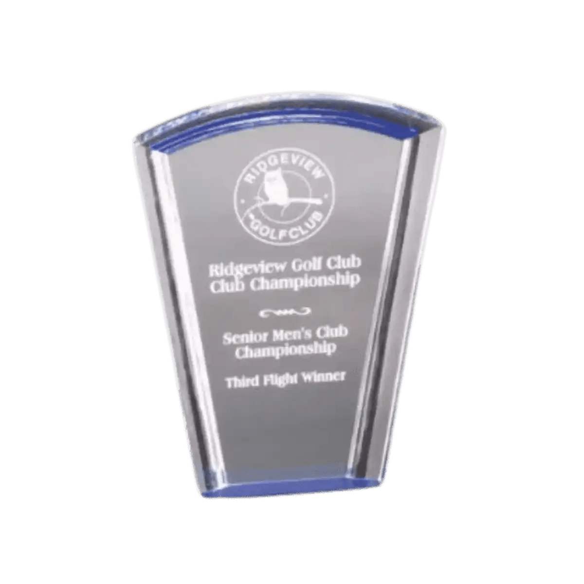 Halo Acrylic Awards with Blue or Gold Accents - Round Halo