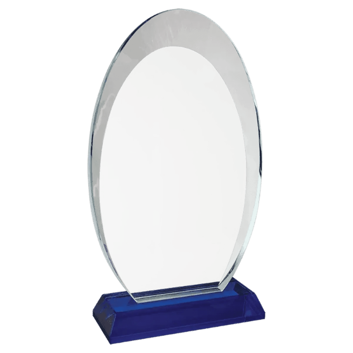 Halo Glass Awards - Custom Engraved Diamond & Oval Glass - Oval