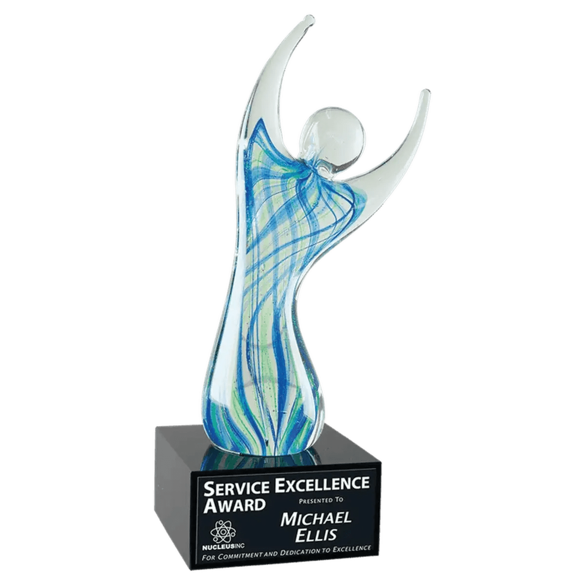 Hand - Blown Art Glass Award Sculptures for Recognition and Decor - Apple Art Glass
