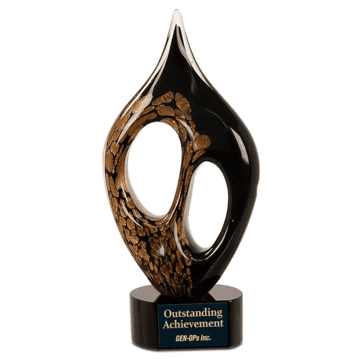 Hand - Blown Art Glass Award Sculptures for Recognition and Decor - Flame Art Glass