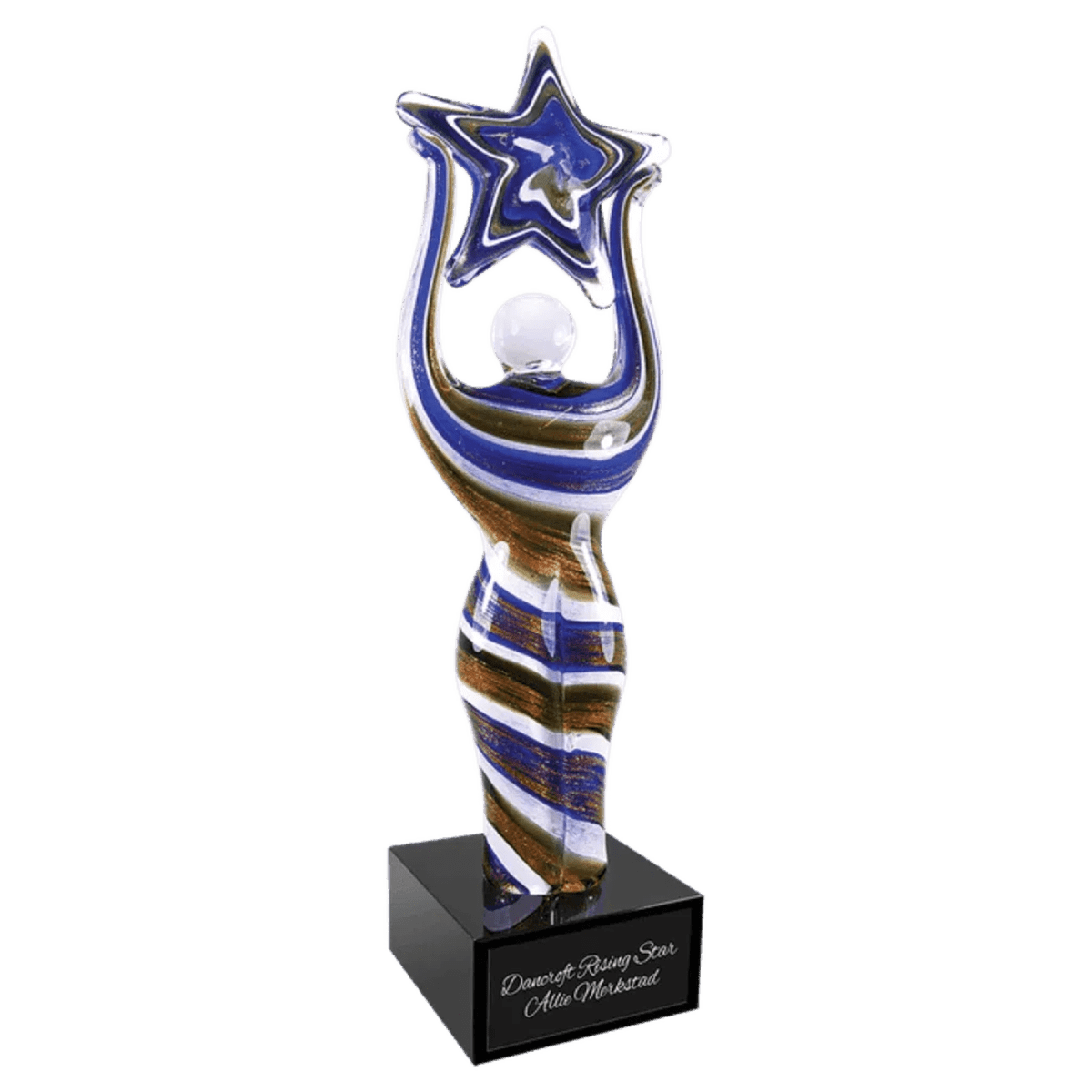 Hand - Blown Art Glass Award Sculptures for Recognition and Decor - Apple Art Glass