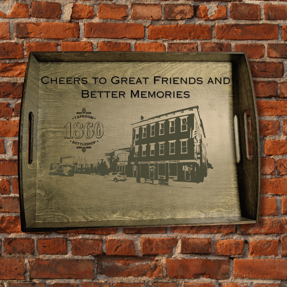 Hand - Crafted 1860 Birch Wood Serving Tray (Personalization Options Available) - 