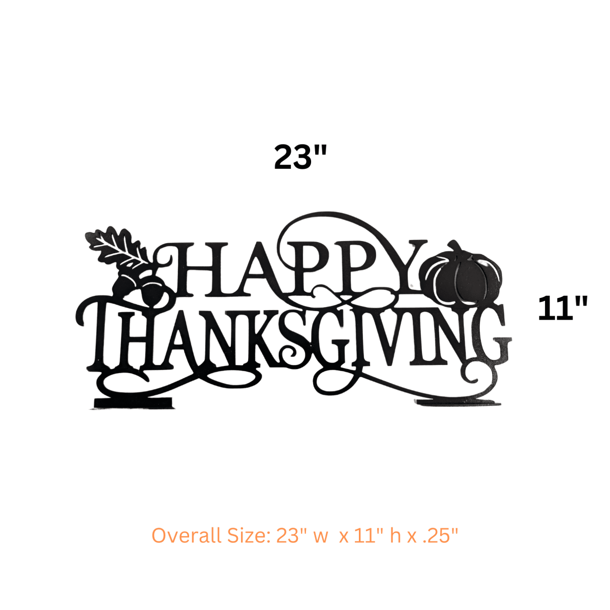 Hand - Painted Happy Thanksgiving Wood Sign – Custom Holiday Decor - LightForce Laser Engraving, LLC