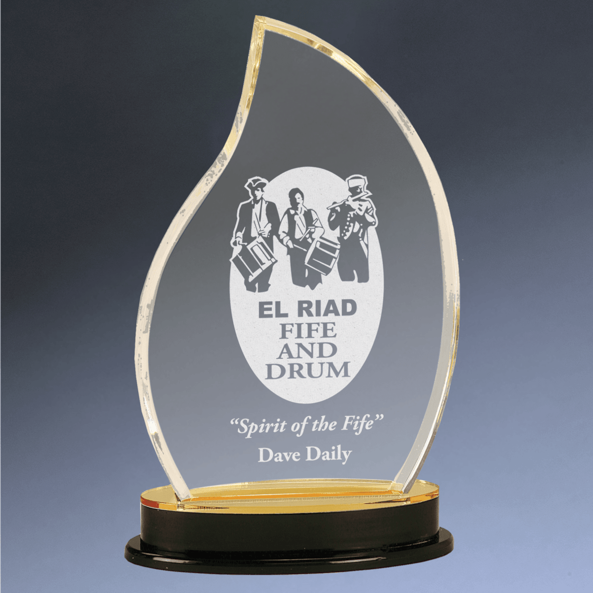 Impress Acrylic Awards with Color Mirror Base - Flame