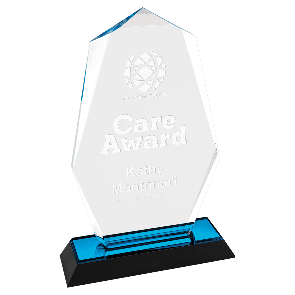 Impress Acrylic Awards with Color Mirror Base - Clipped Corners