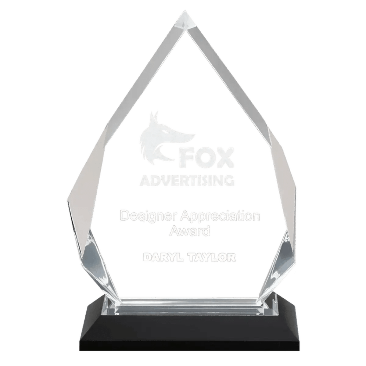 Impress Acrylic Awards with Color Mirror Base - Clipped Corners