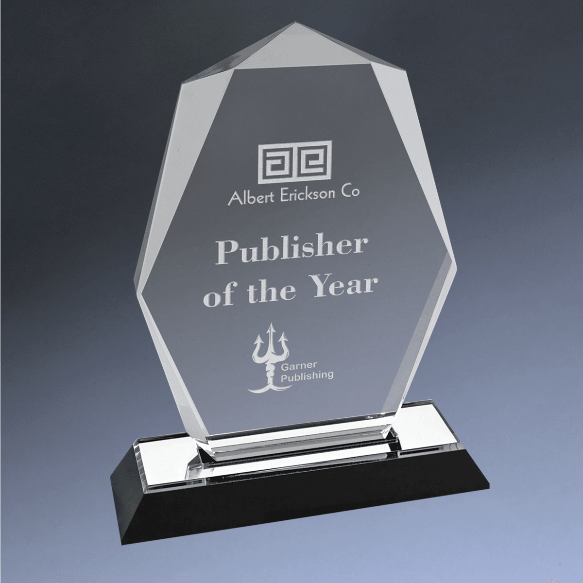 Impress Acrylic Awards with Color Mirror Base - Octagon Point