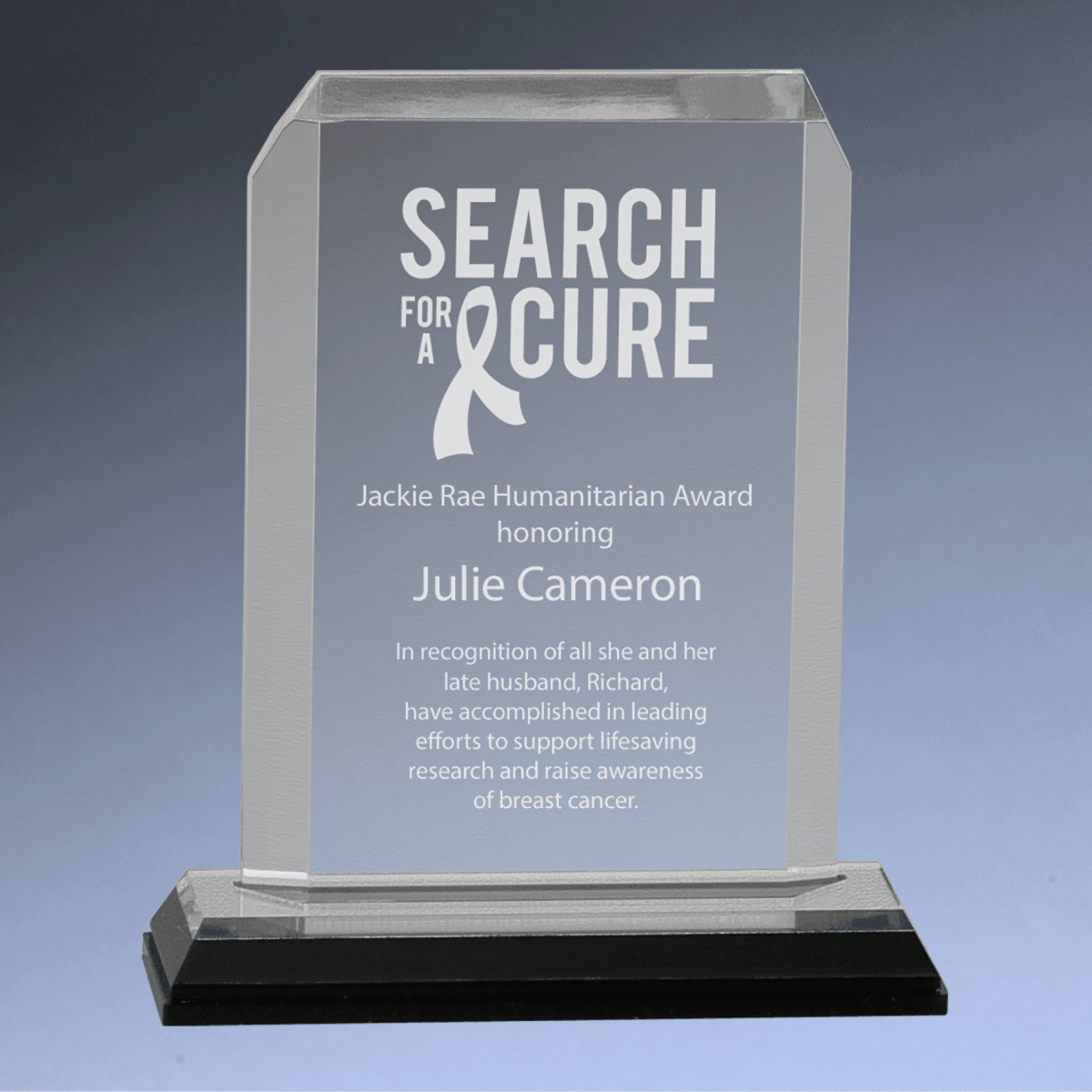 Impress Acrylic Awards with Color Mirror Base - Clipped Corners