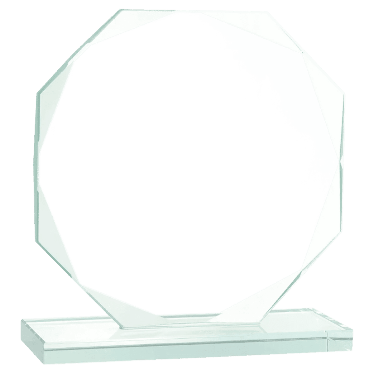 Jade Glass Awards with Beveled Edges and Frosted Etching - Diamond