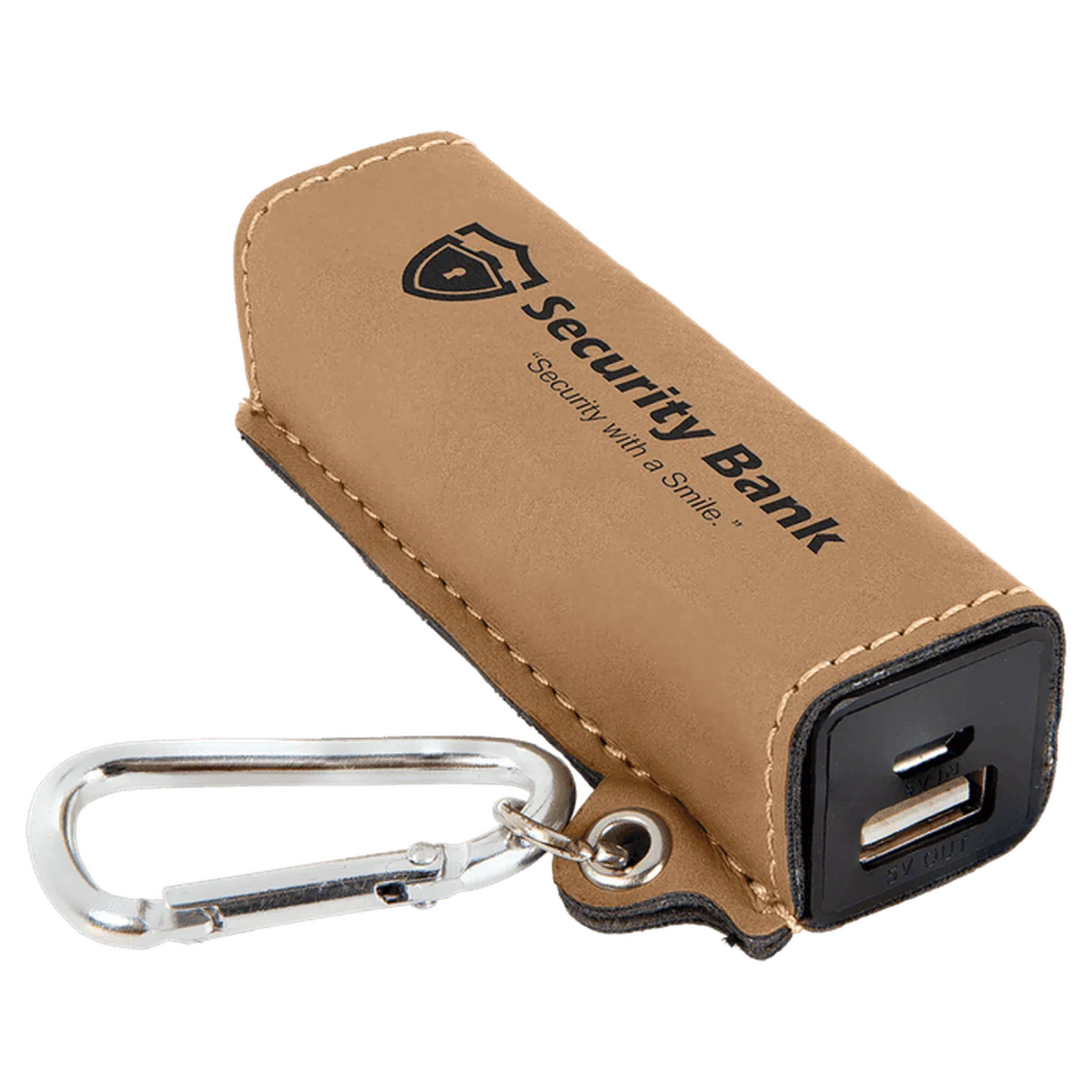 Leatherette 2200mAh Rechargeable Power Bank - LightForce Laser Engraving, LLC