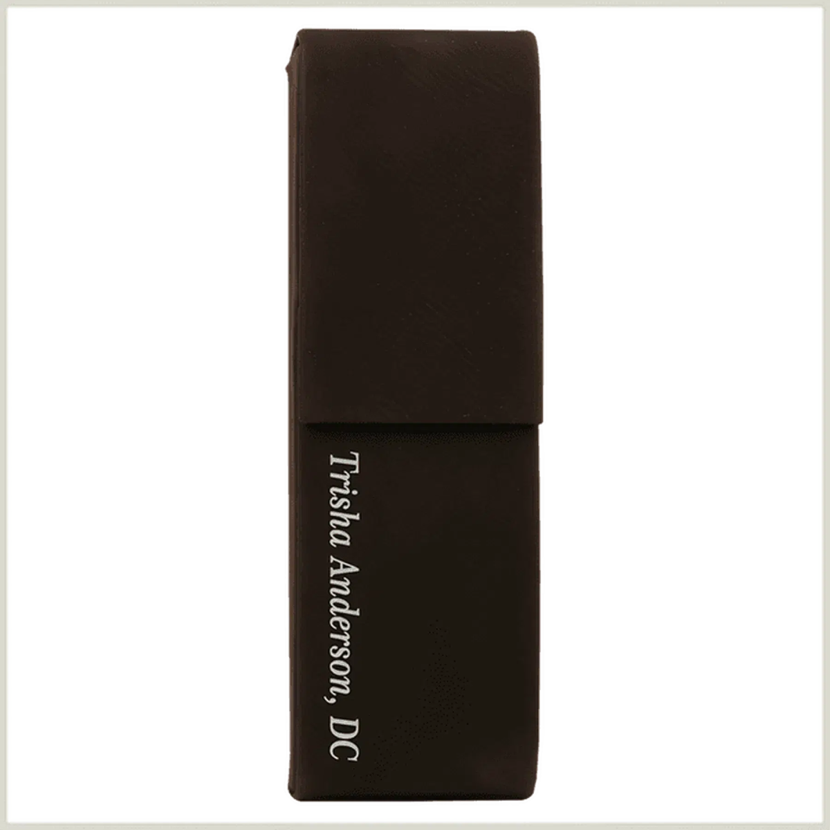 Leatherette Double Pen Case with Magnetic Closure - LightForce Laser Engraving, LLC