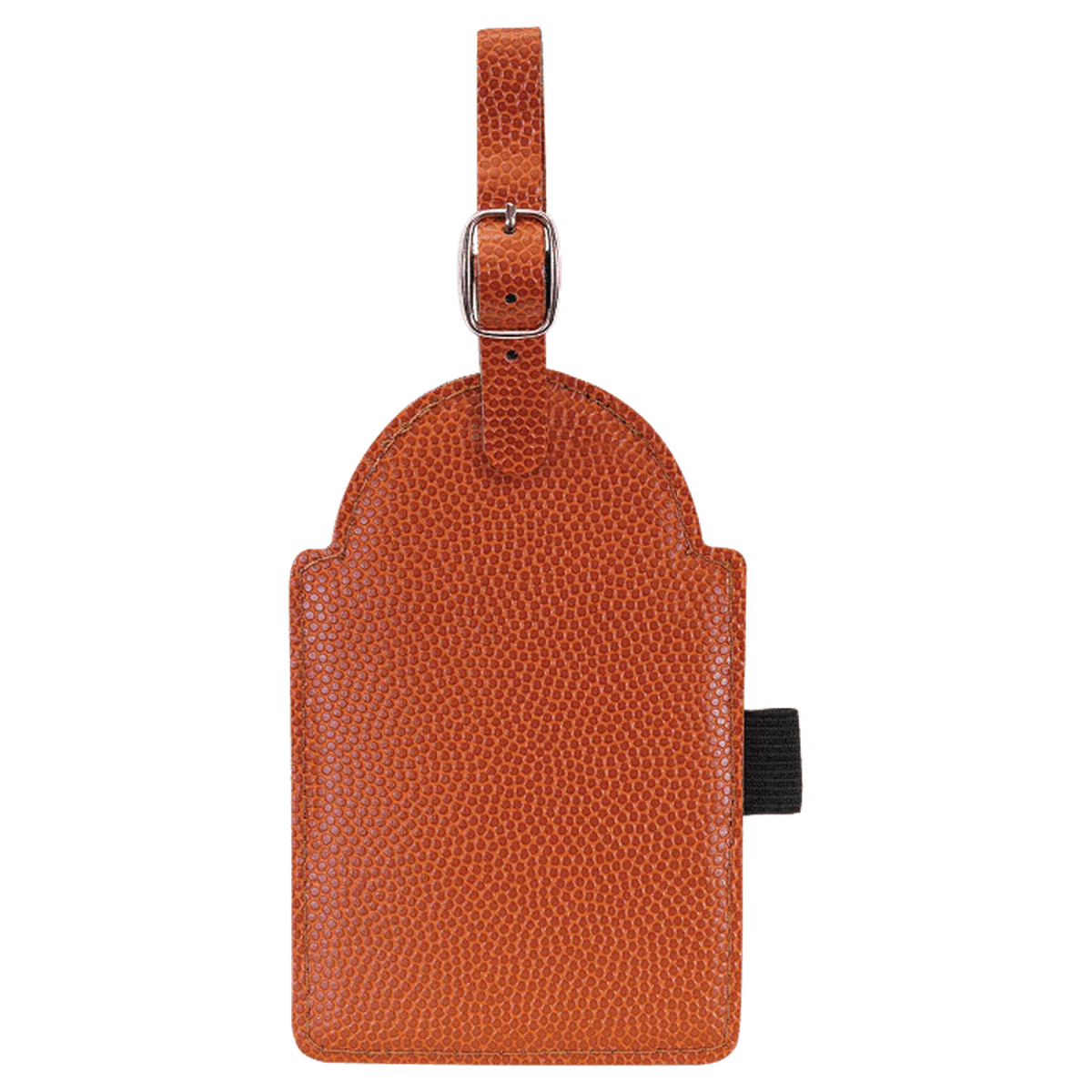 Personalized Golf Bag Tags with 3 Tees in Leathrette Colors Football Leatherette / Leatherette