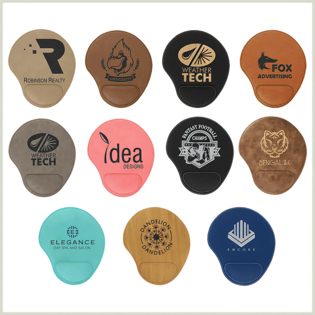 Leatherette Mouse Pads (Various Colors) - LightForce Laser Engraving, LLC