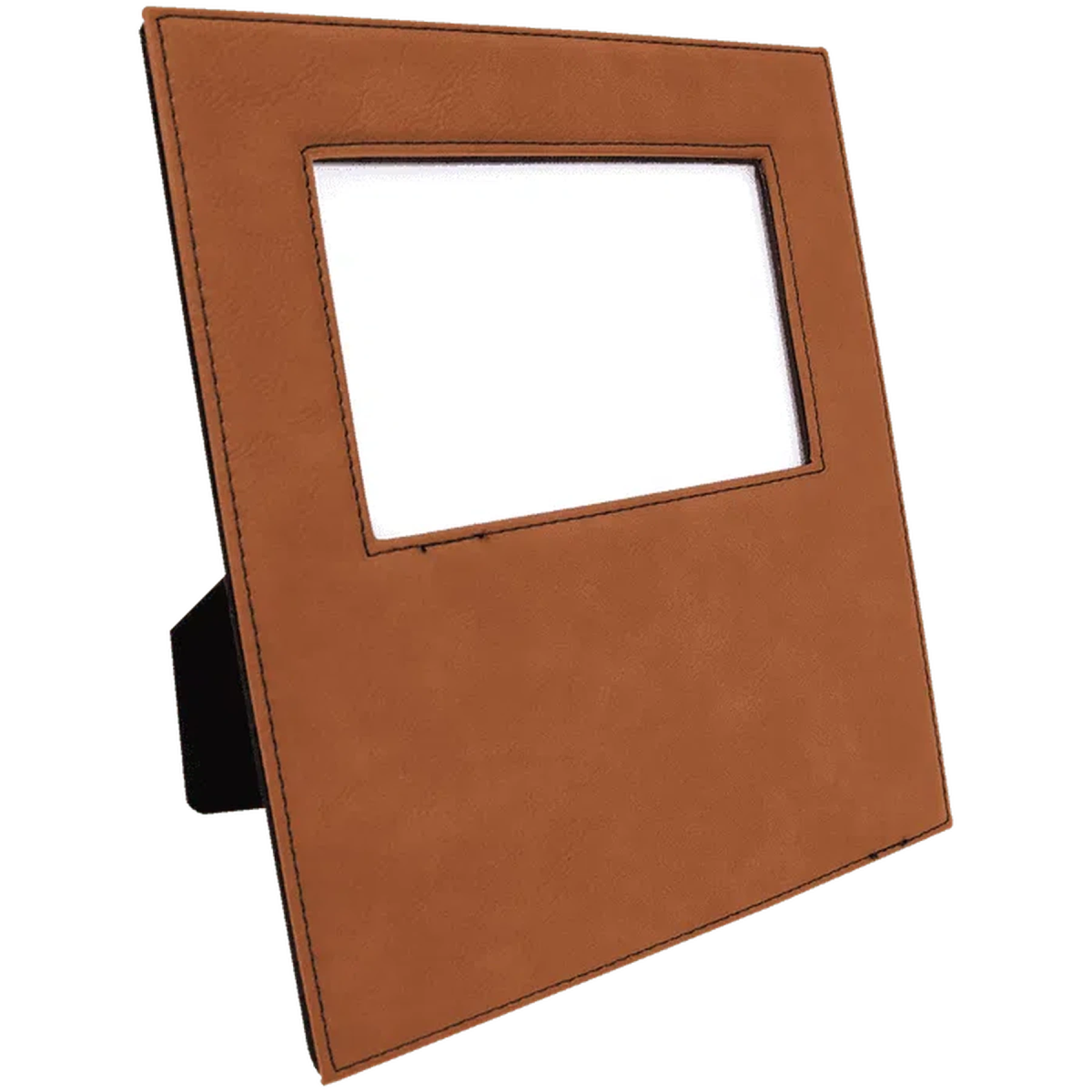 Picture Frames with Wide Personalization Area in Leatherette Colors 4" x 6" / Blue/Silver