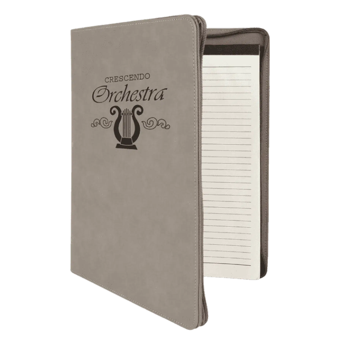 Leatherette Professional Portfolio with Zipper (9 1/2" x 12") - LightForce Laser Engraving, LLC