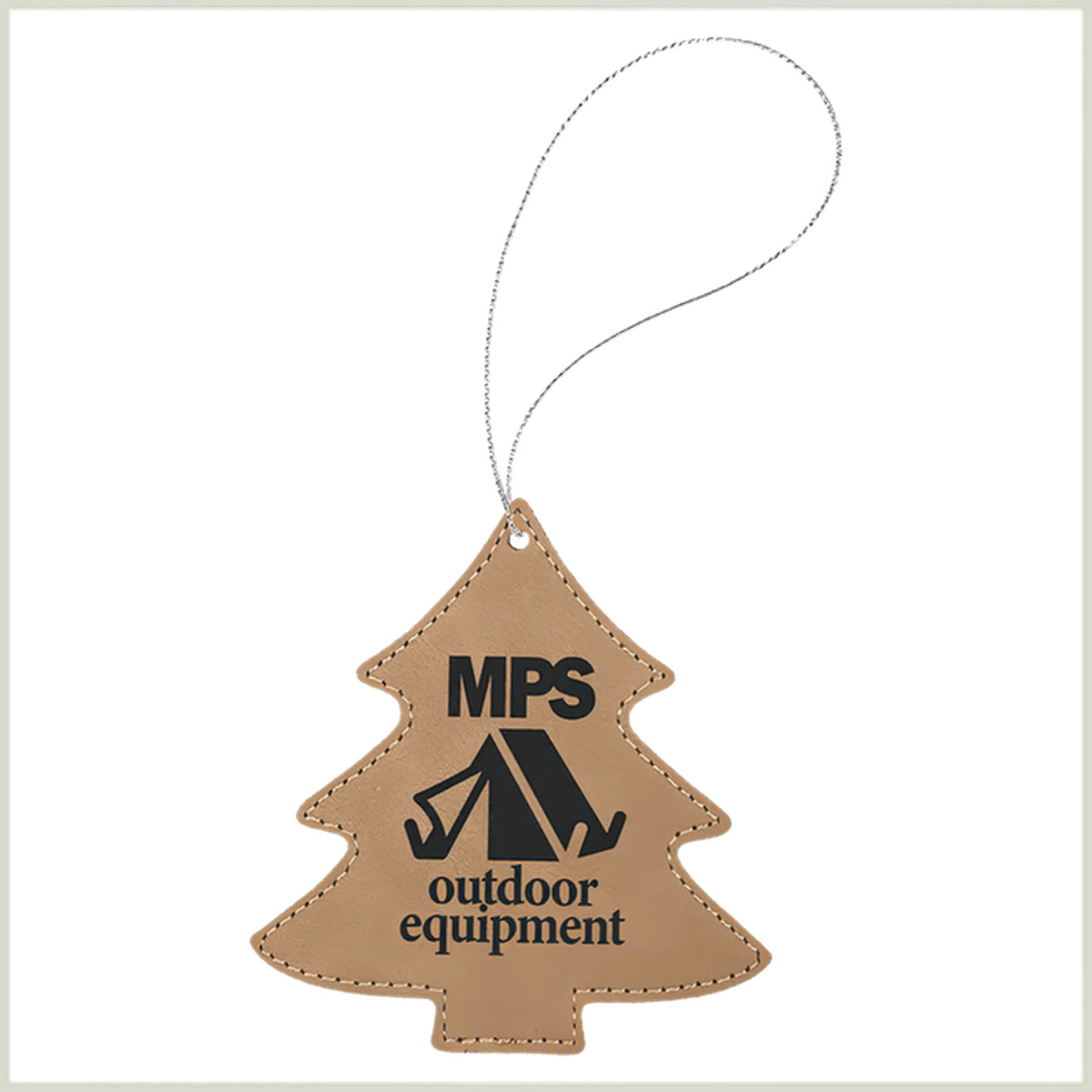 Leatherette Tree Ornament (Various Colors) - LightForce Laser Engraving, LLC