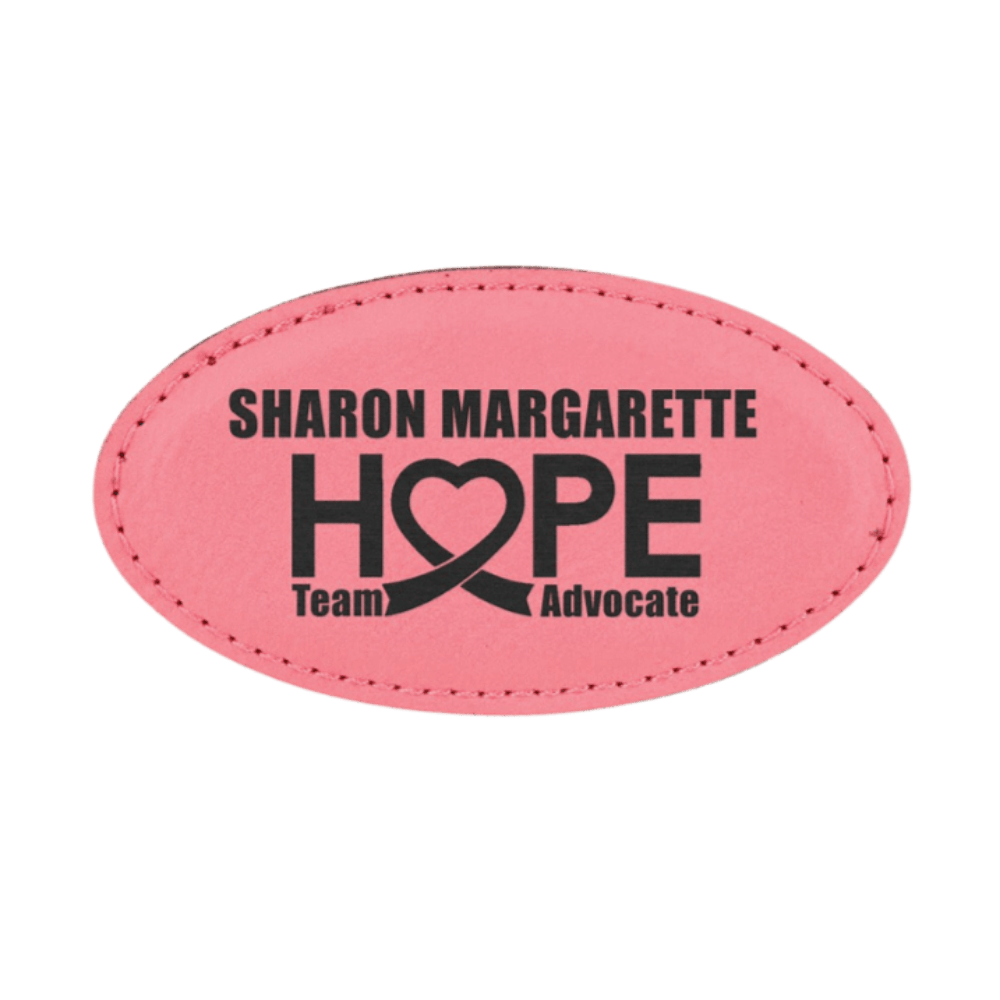 Magnetic Name Badges - Leatherette - Pink/Black