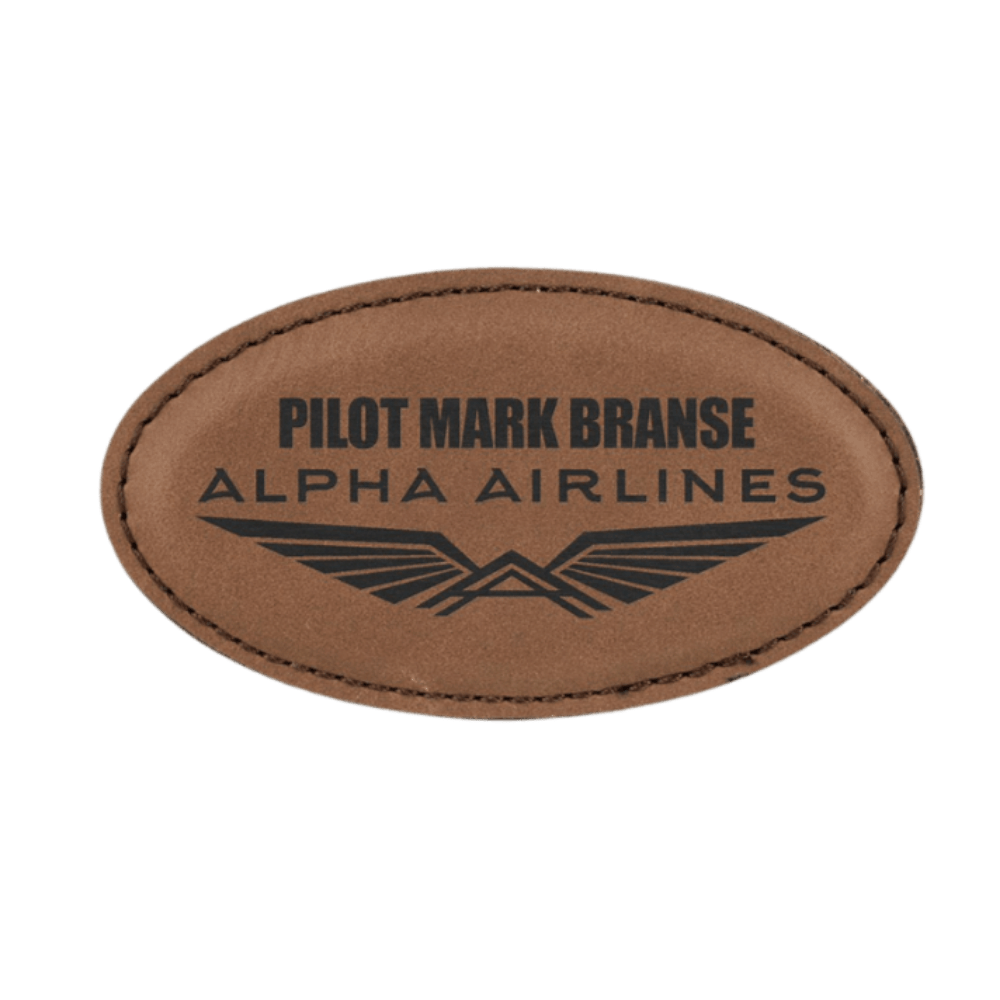 Magnetic Name Badges - Leatherette - Dark Brown/Black