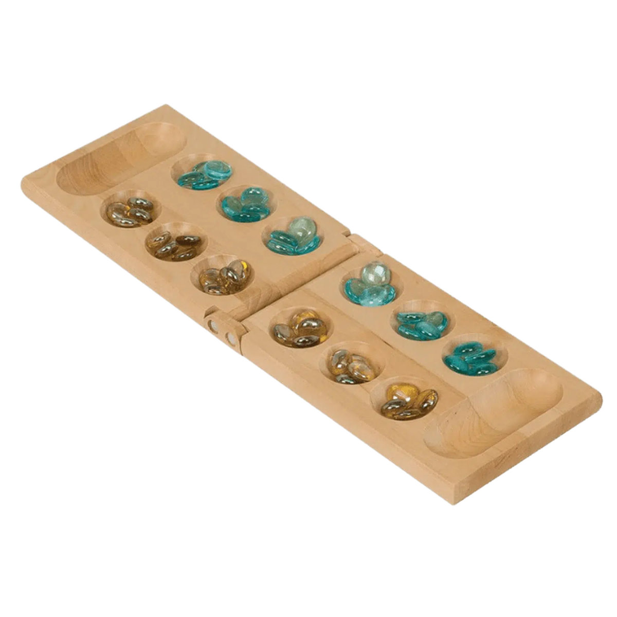 Mancala Game Gift Set in Natural Wood - LightForce Laser Engraving, LLC