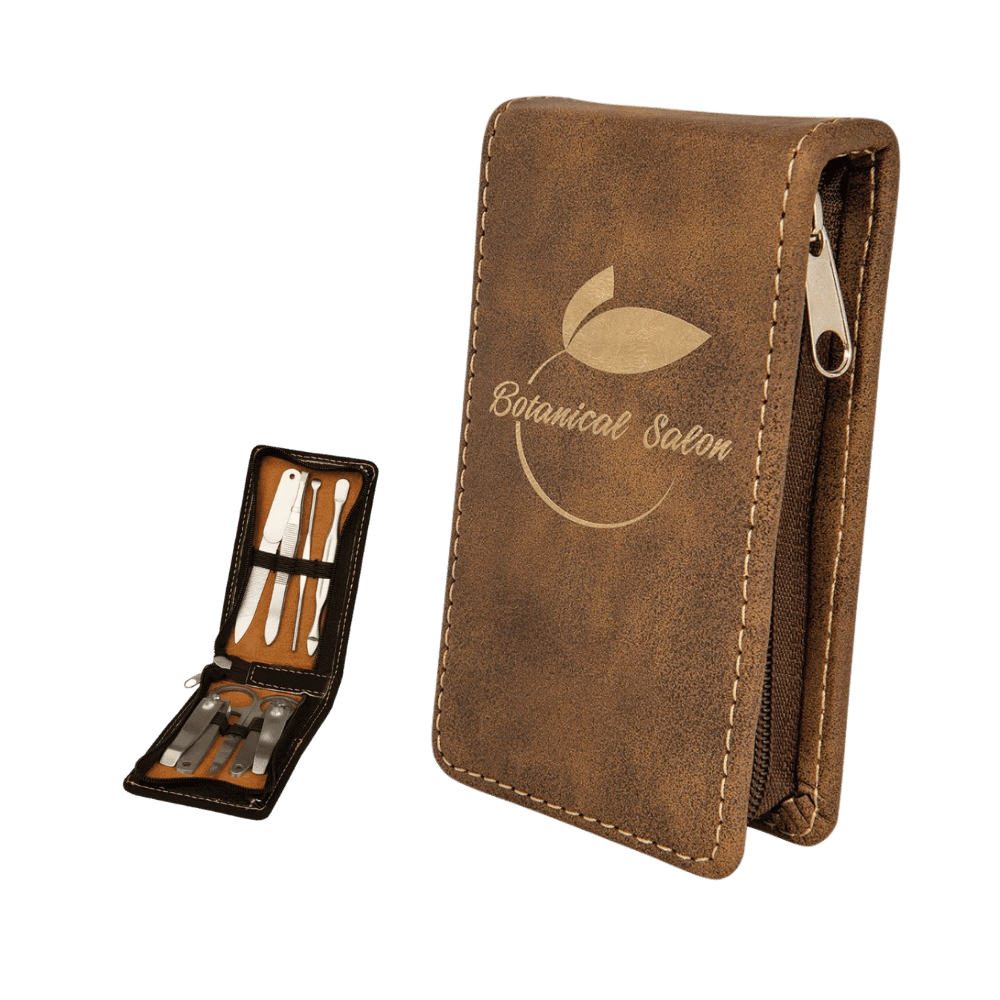 Manicure Gift Set in Leatherette Colors - Rustic/Gold