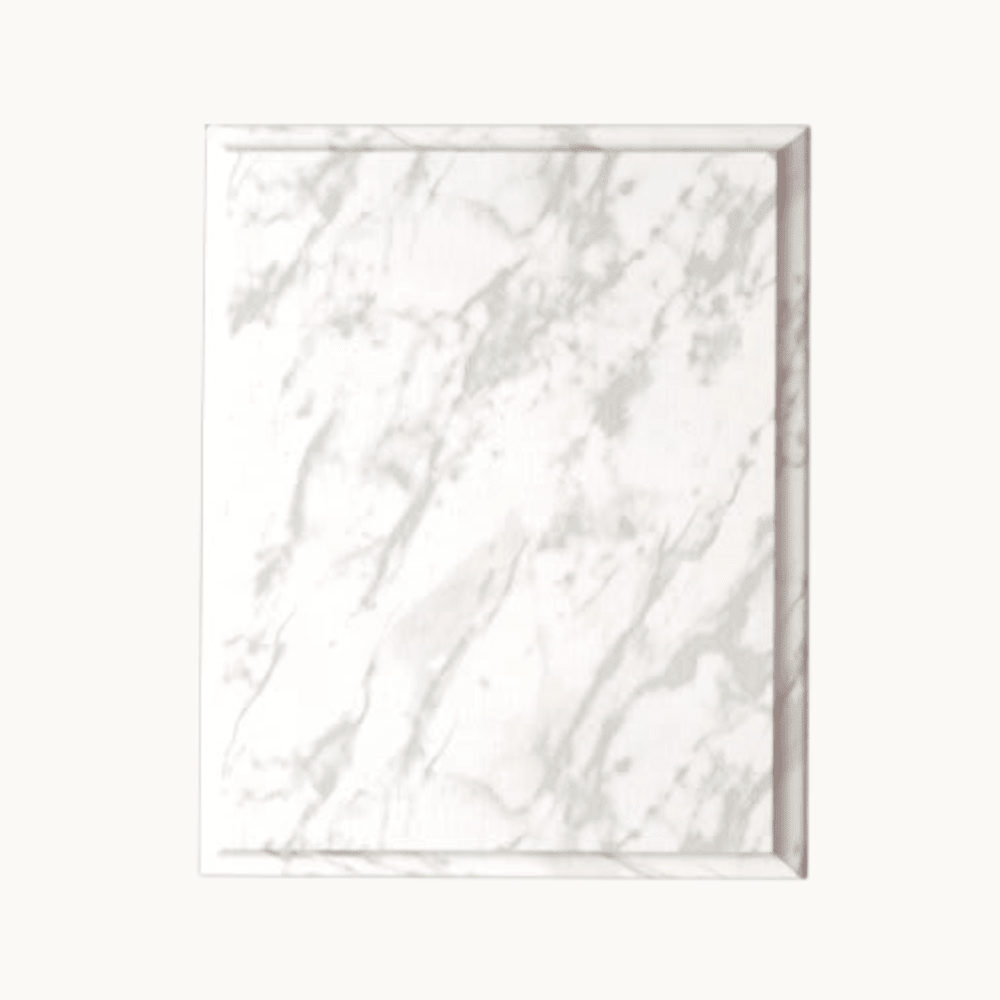 Marble Finish Plaque Boards | Add Plate or Frame for a Custom Award - White Marble