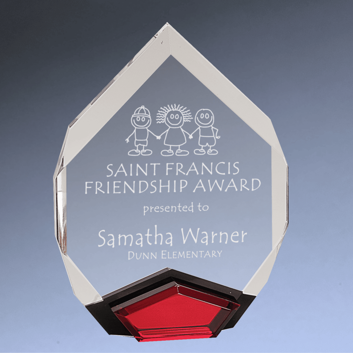 Marquis Acrylic Award with Diamond Color Accents - Red
