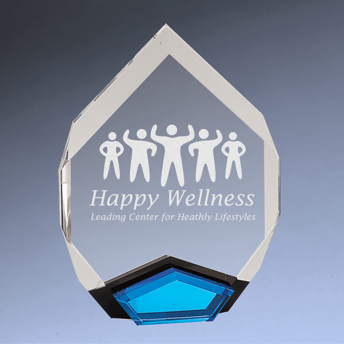 Marquis Acrylic Award with Diamond Color Accents - Blue