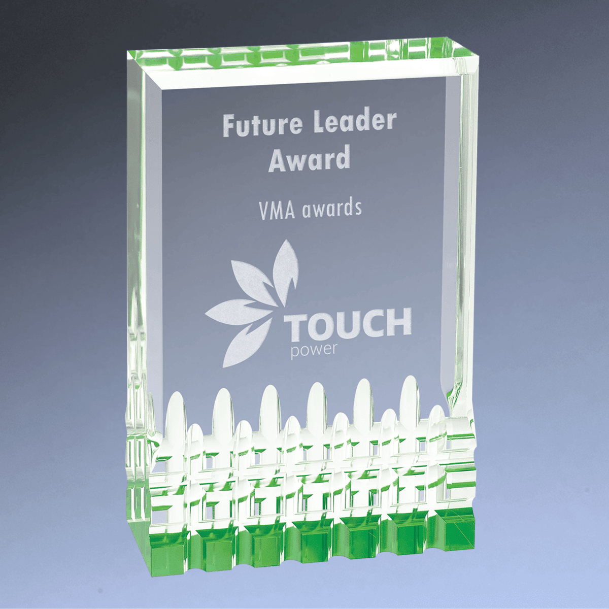 Mirage Acrylic Awards in Four Reflective Colors - Green