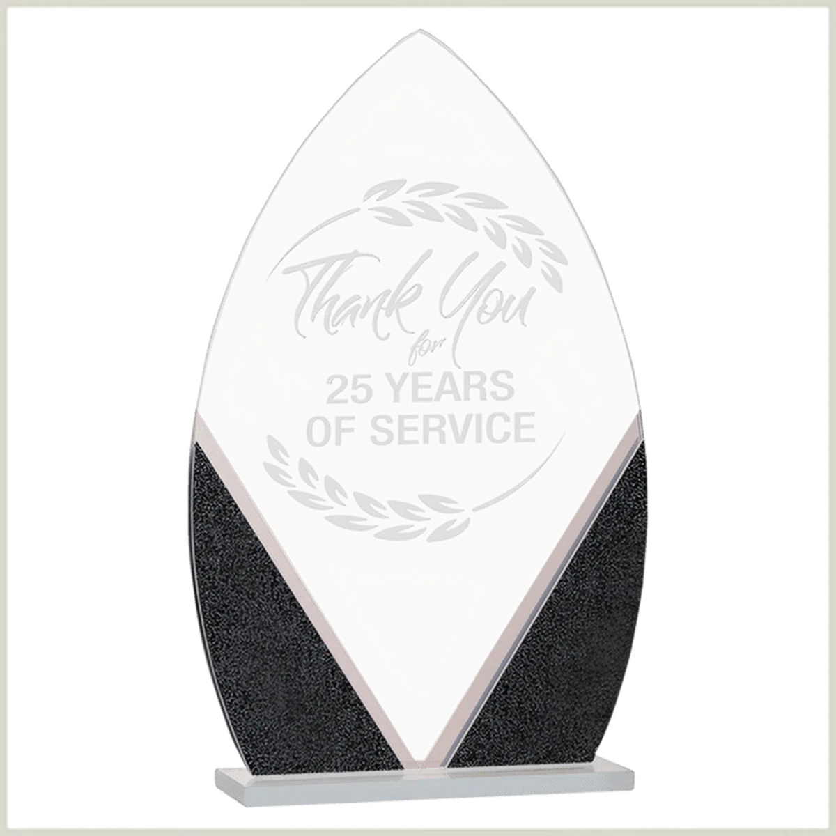 Oval Designer Glass Award - LightForce Laser Engraving, LLC