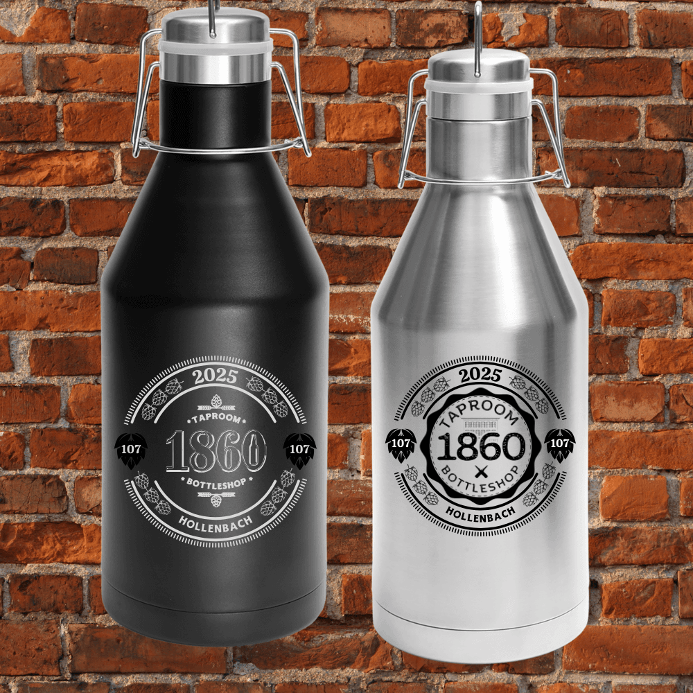 Personalized 1860 Growlers - 64 oz. Polar Camel Vaccuum Insulated - Stainless