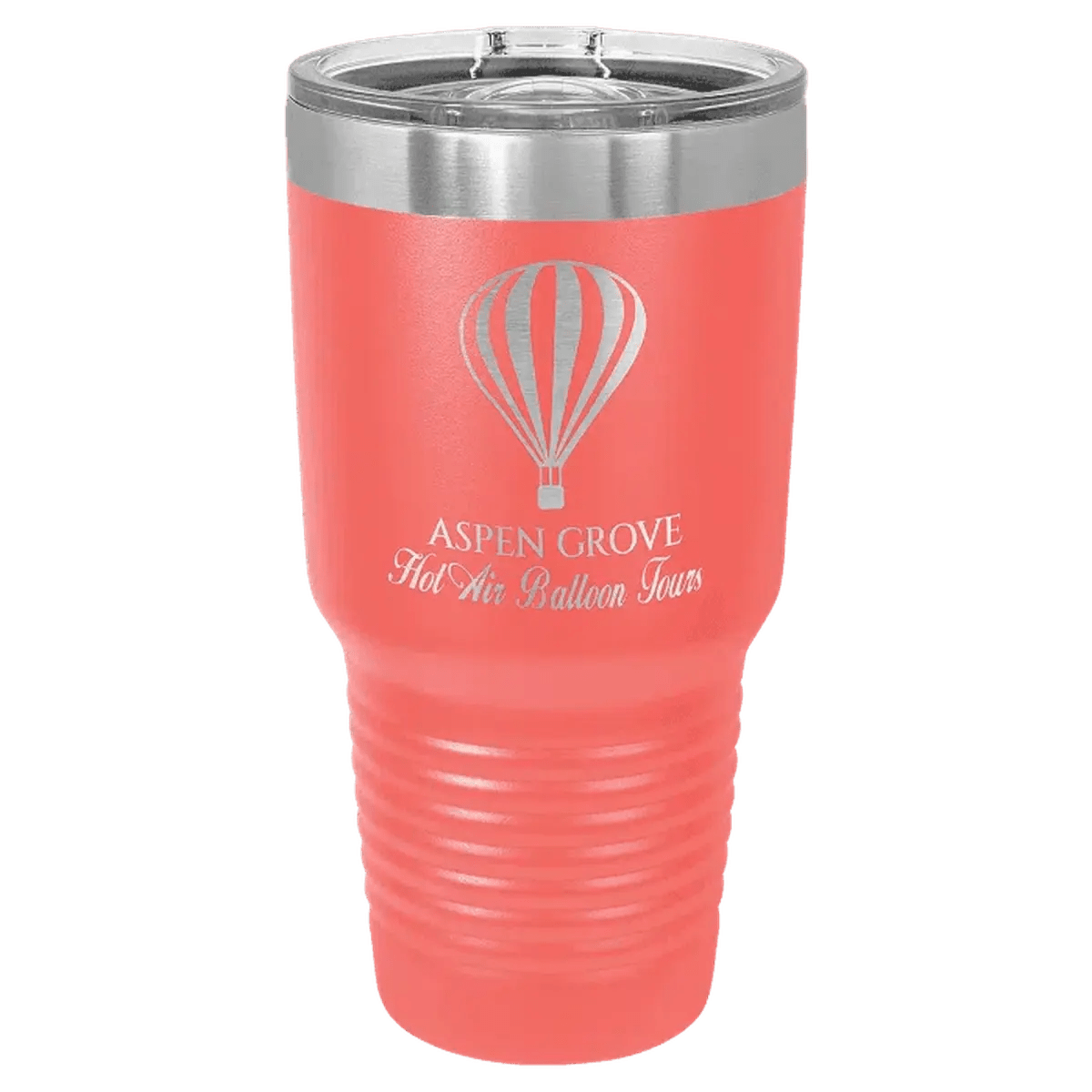 Personalized 20 oz. Ringneck Tumblers - Polar Camel Colors and Sport Themes - Coral (Slider Lid)