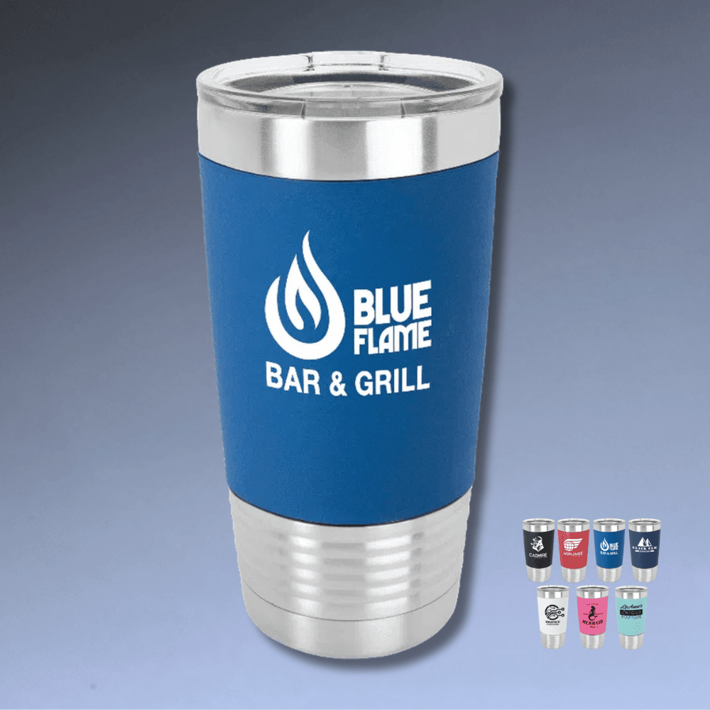Personalized 20 oz. Ringneck Tumblers - Polar Camel with Silicone Grip - Navy Blue