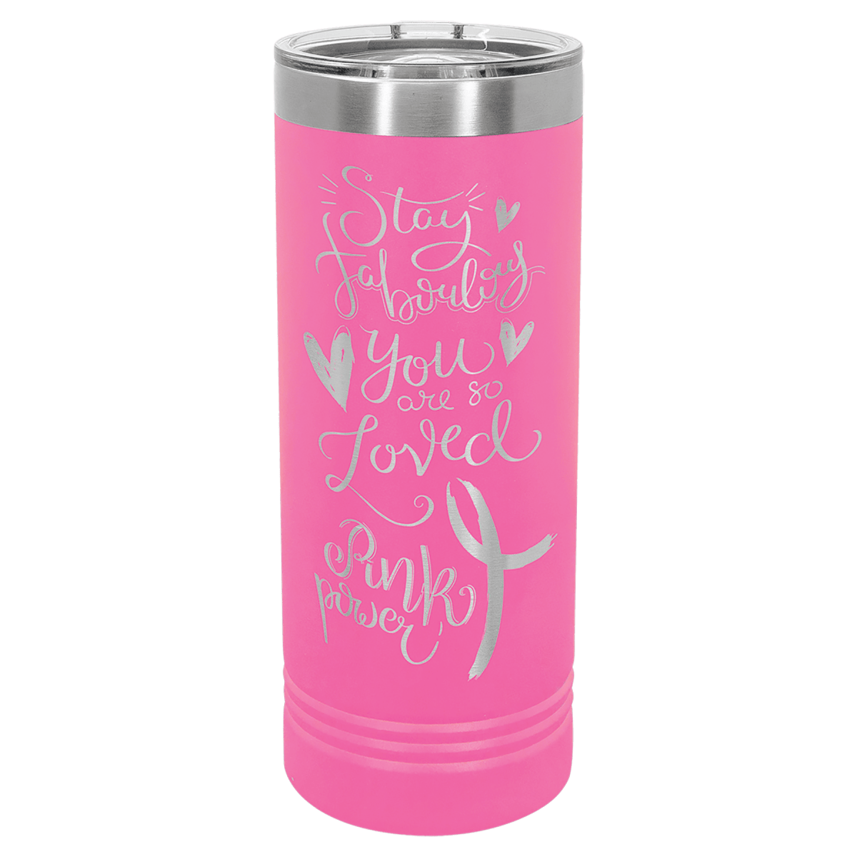 Personalized 22 oz. Skinny Tumblers – 2X Polar Camel Drinkware - Pink