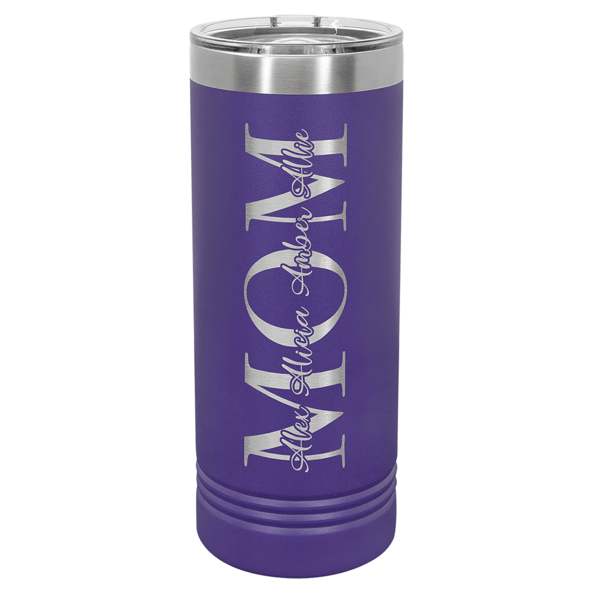 Personalized 22 oz. Skinny Tumblers – 2X Polar Camel Drinkware - Purple