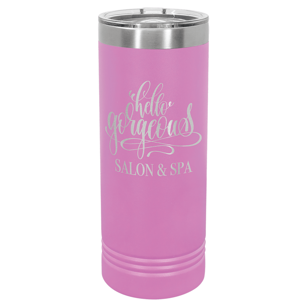 Personalized 22 oz. Skinny Tumblers – 2X Polar Camel Drinkware - Light Purple