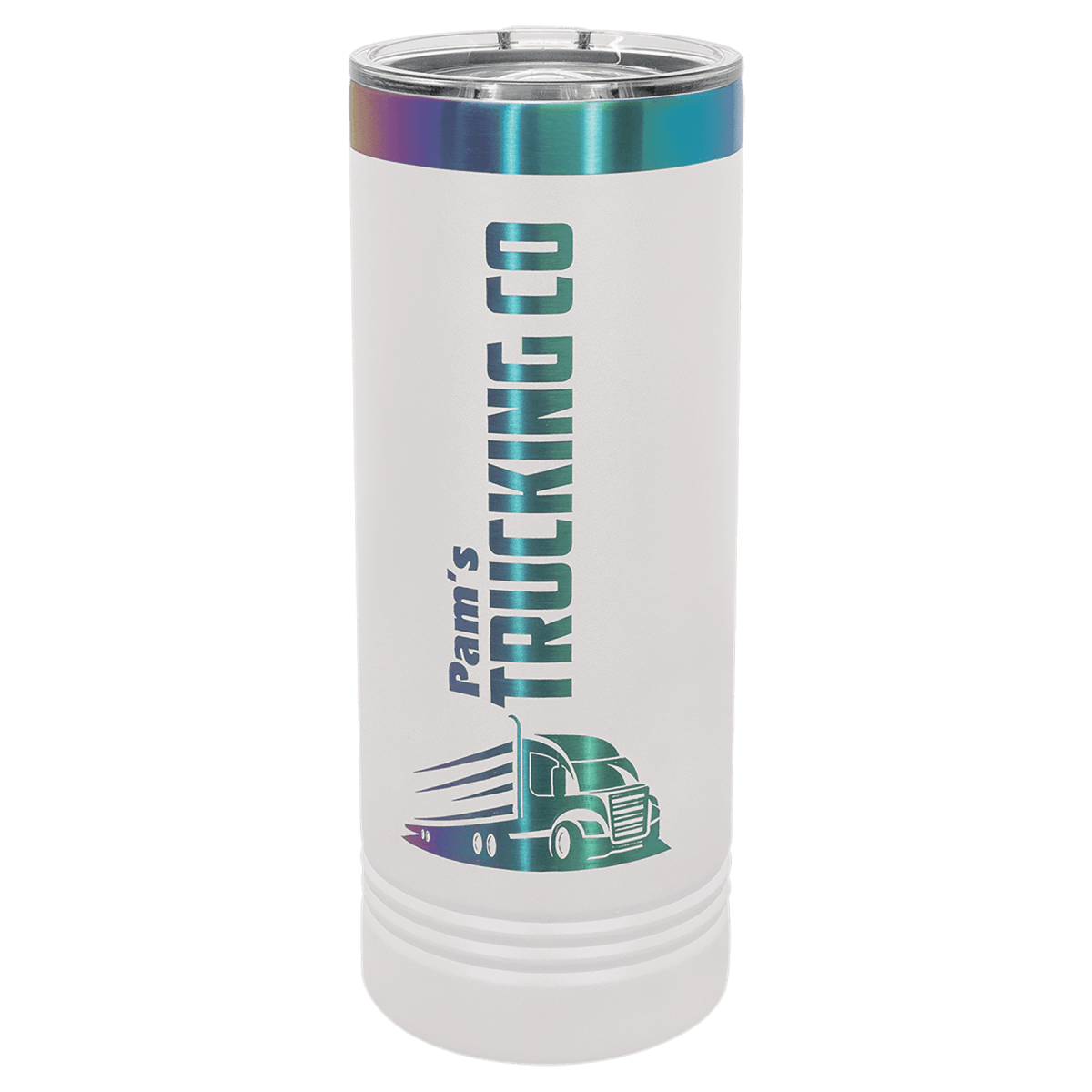 Personalized 22 oz. Skinny Tumblers – 2X Polar Camel Drinkware - White/Prism