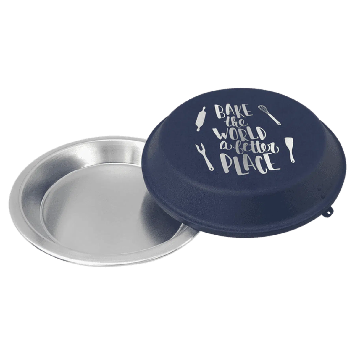 Personalized Aluminum Pie Pan with Powder Coated Lid - LightForce Laser Engraving, LLC