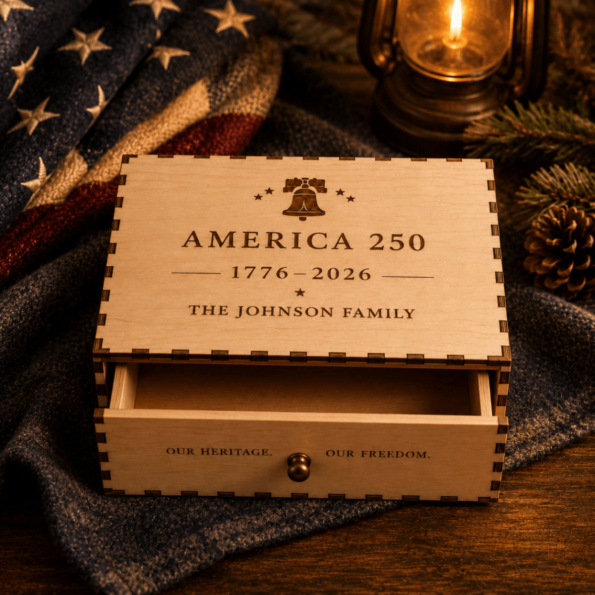 Personalized America 250 Commemorative Gift Box - Standard Keepsake Box