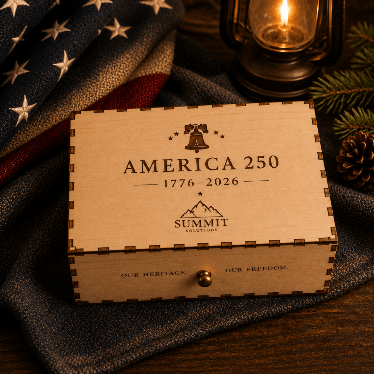Personalized America 250 Commemorative Keepsake Box - Standard Keepsake Box