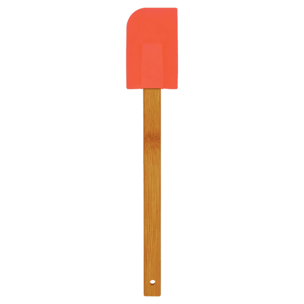 Personalized Bamboo Handle Silicone Spatulas – 6 Colors Available - Red