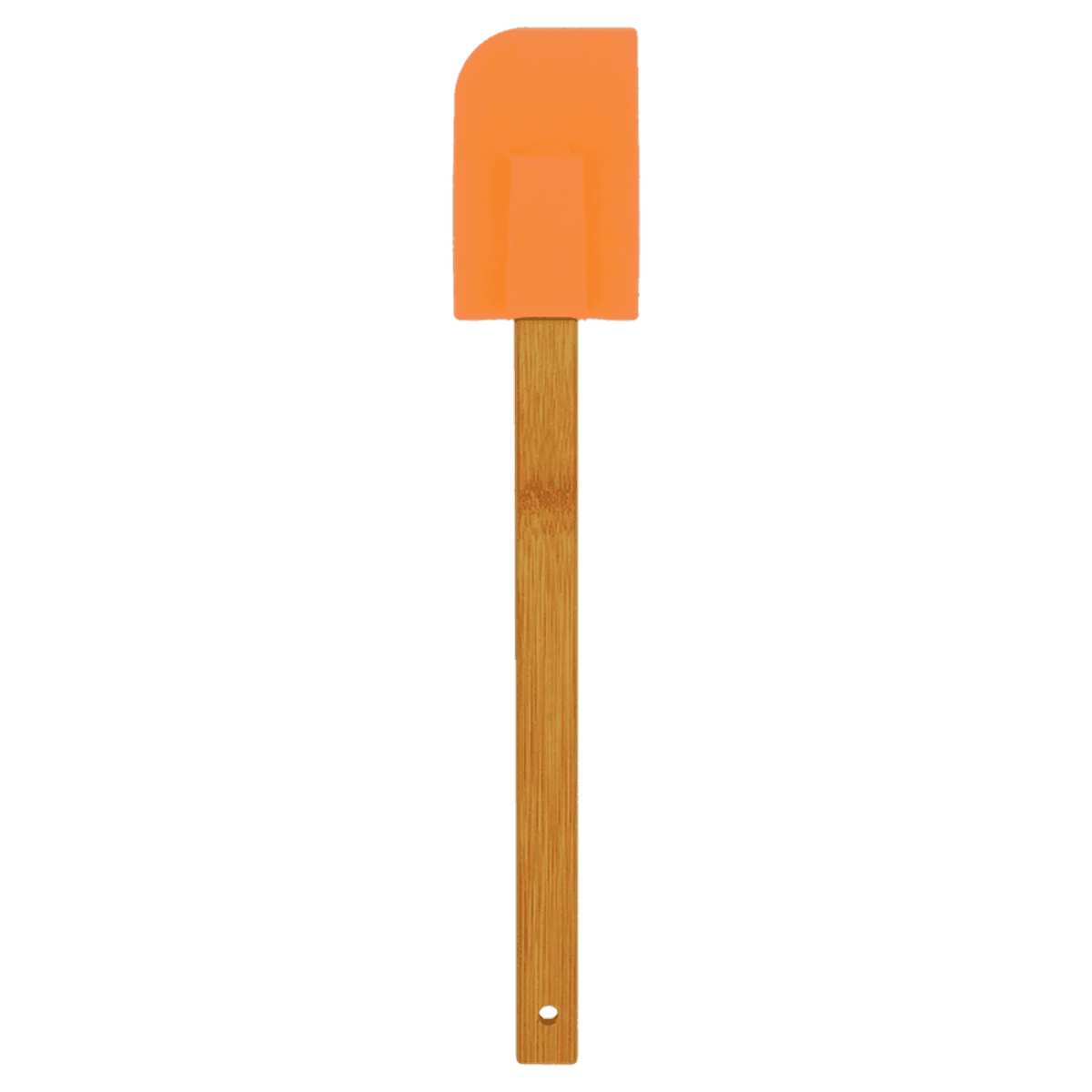 Personalized Bamboo Handle Silicone Spatulas – 6 Colors Available - Orange