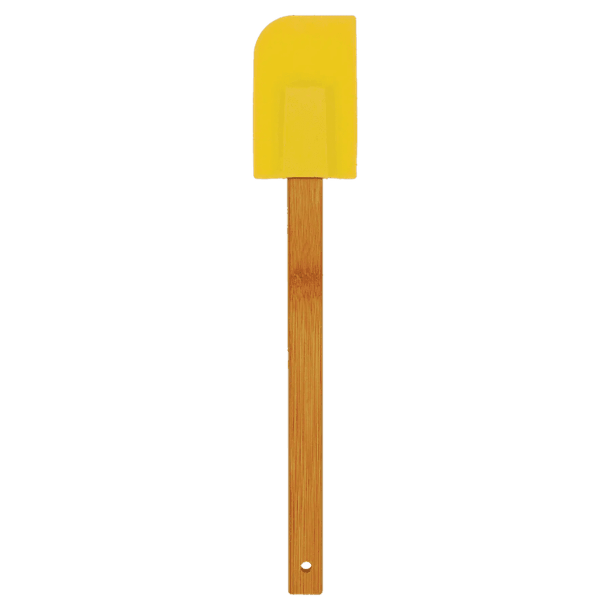 Personalized Bamboo Handle Silicone Spatulas – 6 Colors Available - Yellow