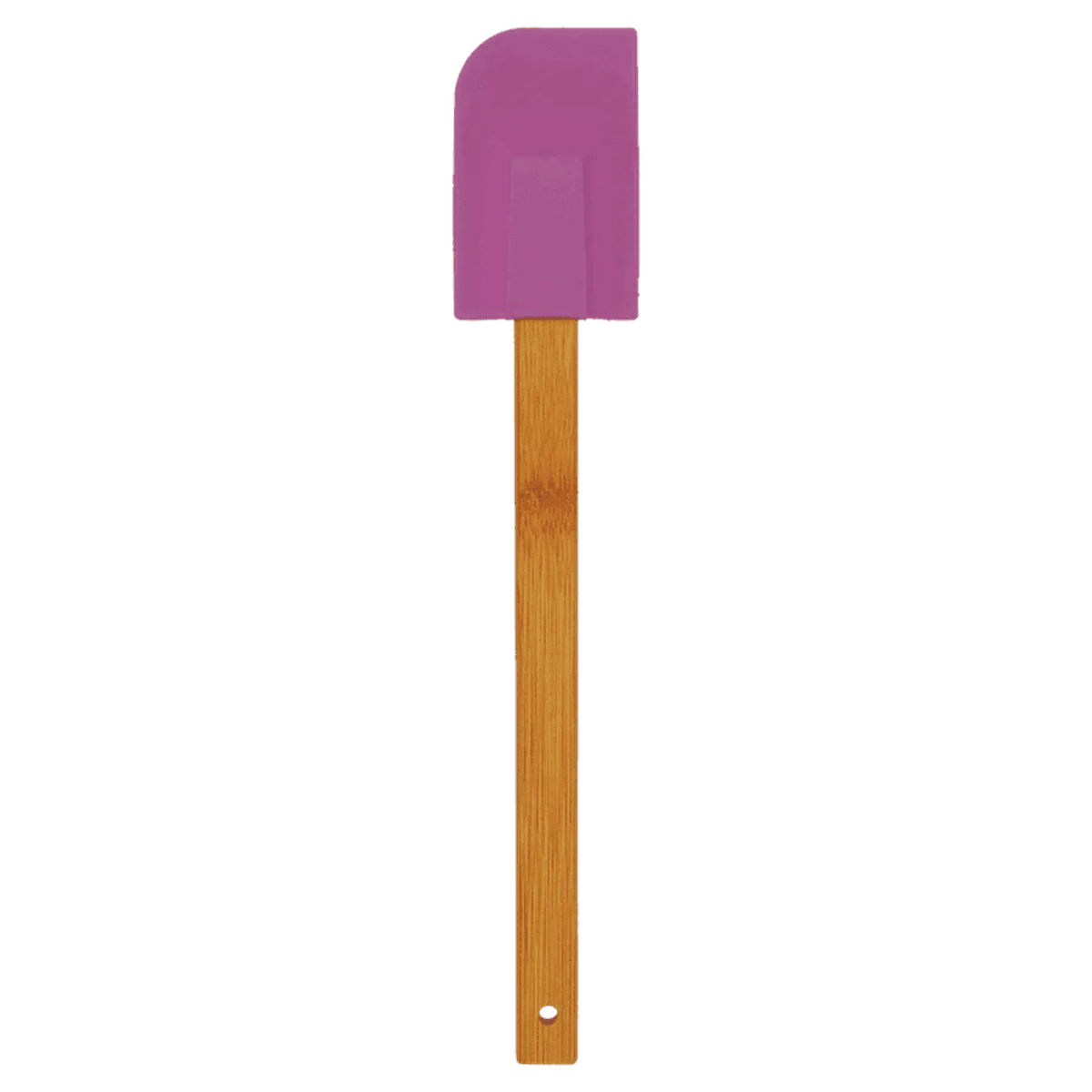 Personalized Bamboo Handle Silicone Spatulas – 6 Colors Available - Purple