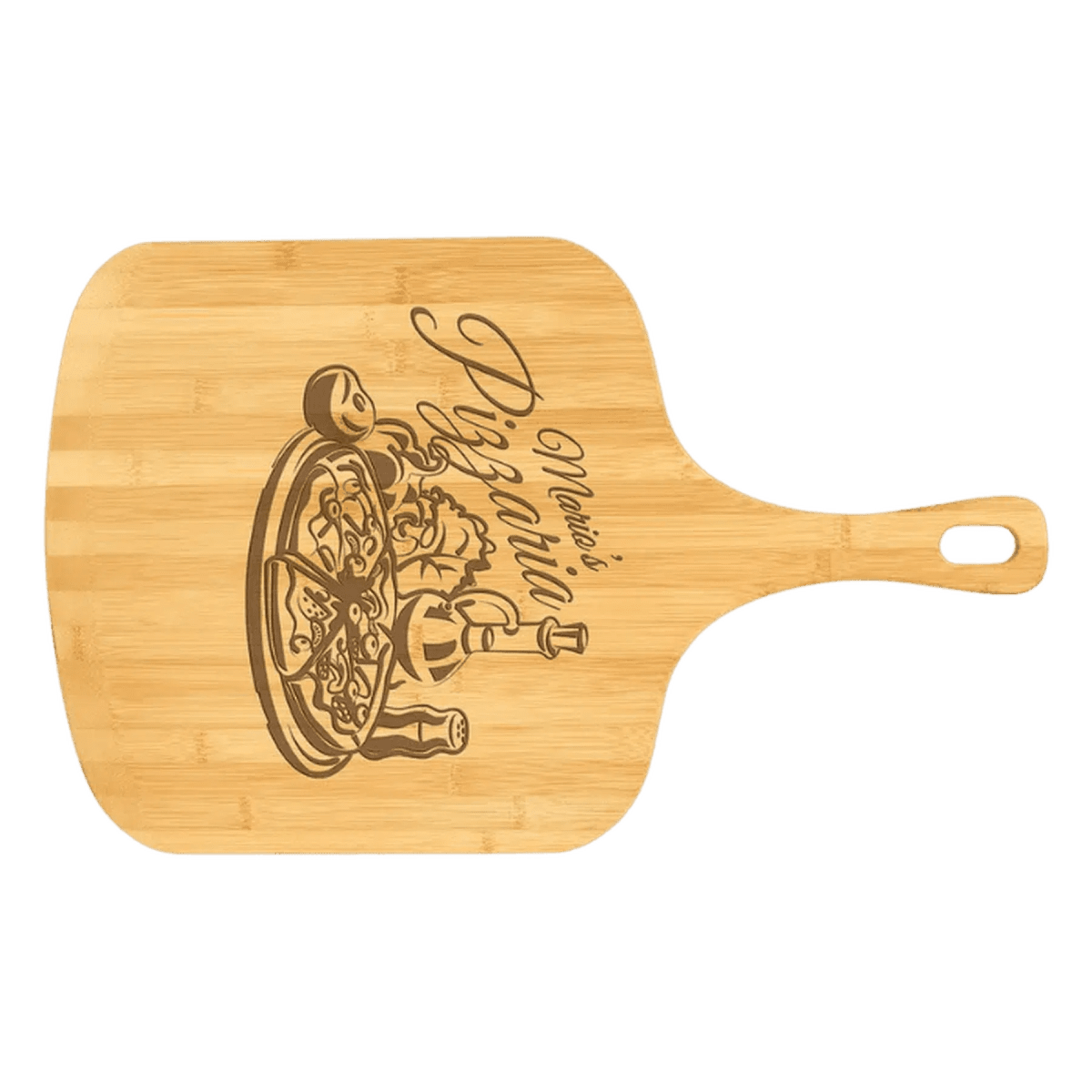 Personalized Bamboo Pizza Board with Custom Engraving - 