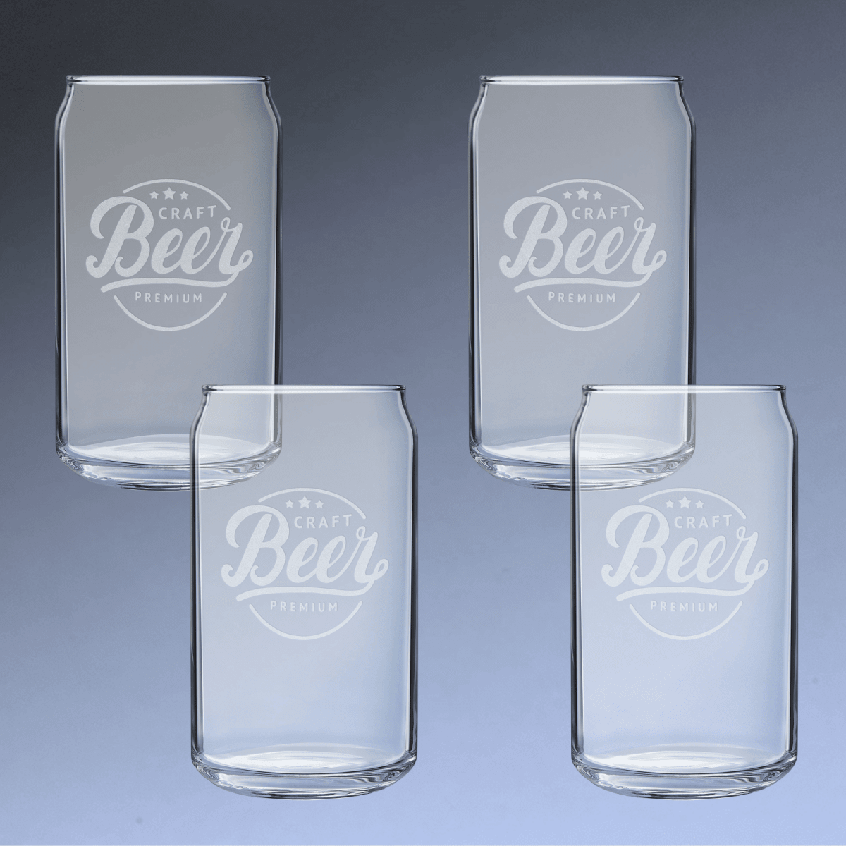 Personalized Beer Can Glass – Engraved Polar Camel Drinkware - 16 oz.