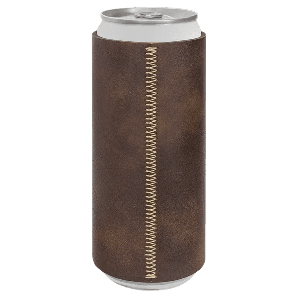 Personalized Beverage Holder for Slim Cans and Bottles - Rustic/Gold