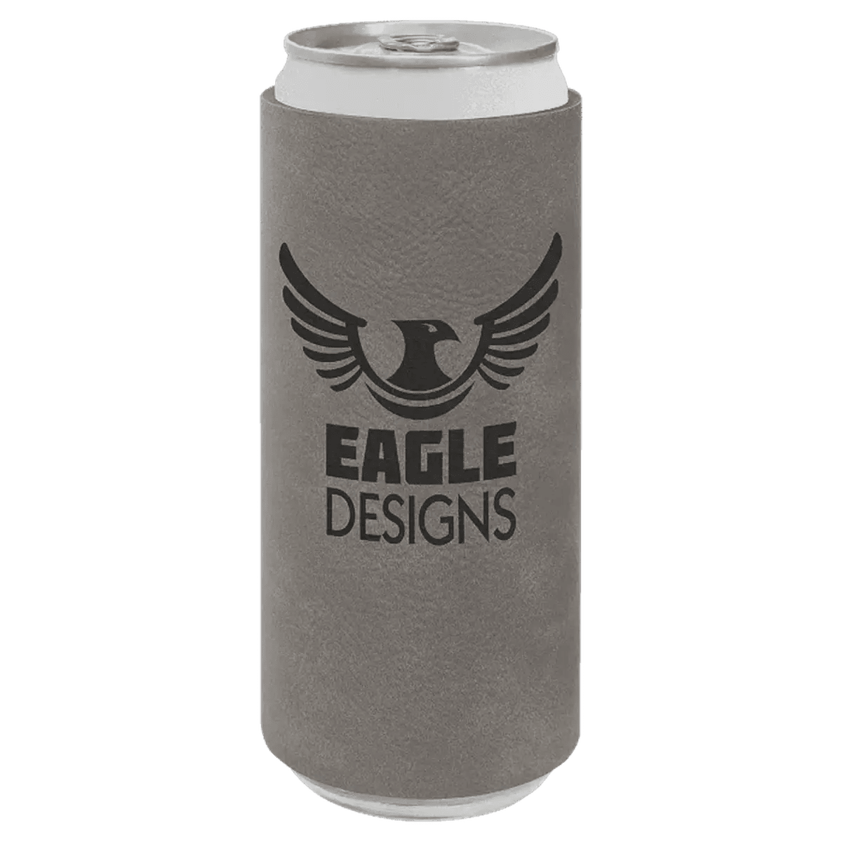 Personalized Beverage Holder for Slim Cans and Bottles - Gray