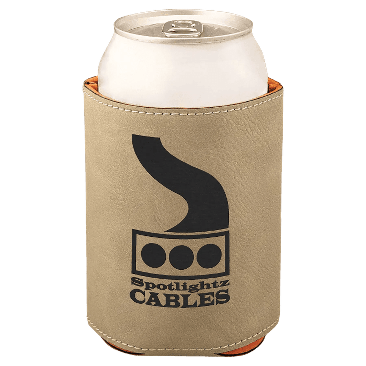 Personalized Beverage Holders – Leatherette, Cork & Sport Themes - Light Brown
