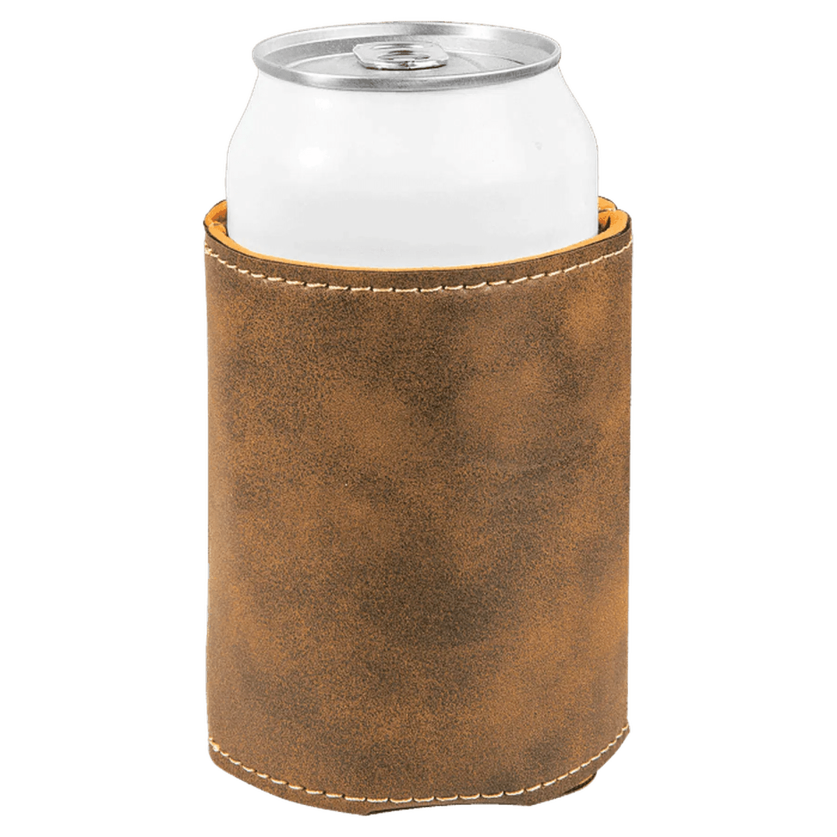 Personalized Beverage Holders – Leatherette, Cork & Sport Themes - Rustic/Gold